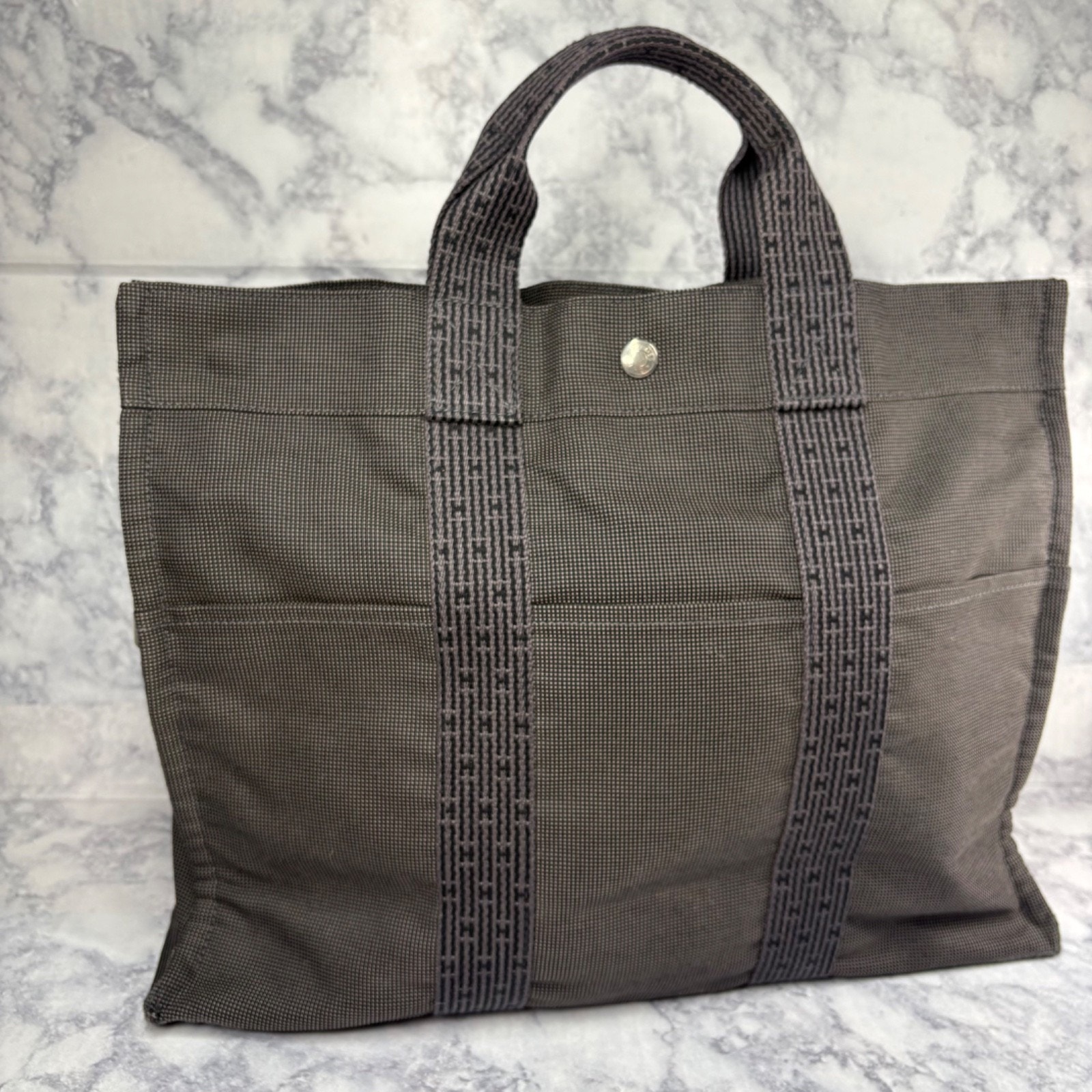 Hermes Tote Bag Lock Yale H Line Mm Nylon Canvas Baby Diaper School College City